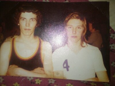 bill bingham.& myself on the left 1974 peterborough niter