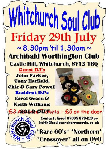 whitchurch soul club - friday 29th july