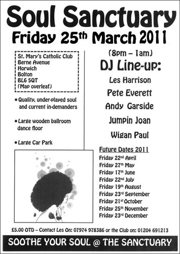 soul sanctuary - friday 25th march 2011