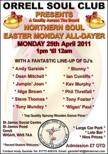 orrel soul club - easter bank holiday all-dayer