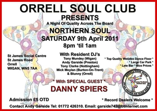 orrell soul club - saturday 9th april 2011