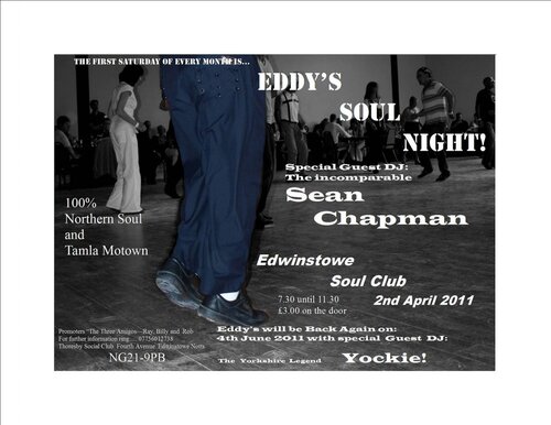 eddy's 2nd night of 100% northern soul and motown!!