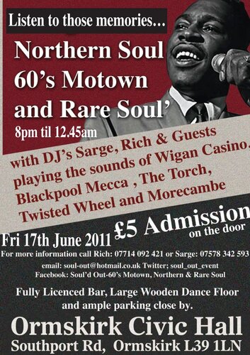 soul'd out - ormskirk civic hall - friday 17th june 2011