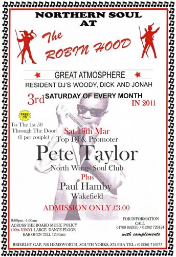 soul nights @ the robin hood breirley - sat 19th march, guests - pete taylor & paul hamby