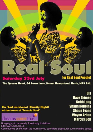real soul night part 2 - charity-dreams come true 2nd instalment(charity night) at queens head pub hemel hempstead