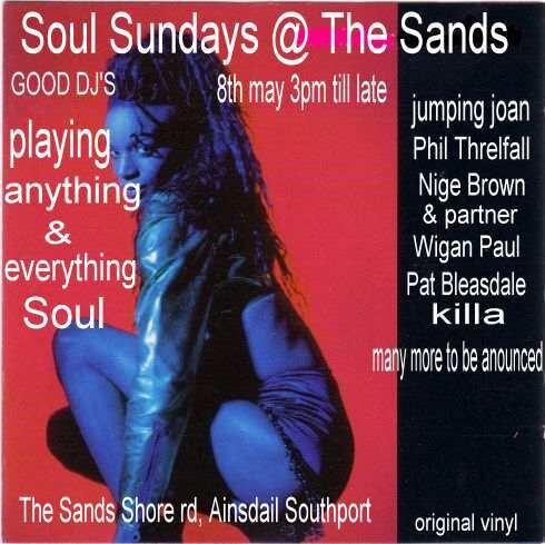 sunday 8th may 3 till late , the sands shore rd ainsdale nr southport