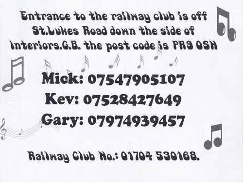 southport railway club 3rd december