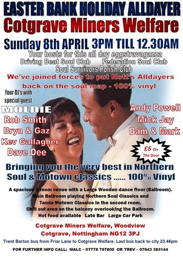 notts ~ 2 rooms on sunday 8th april - revised times, now 9.5 hours of bliss