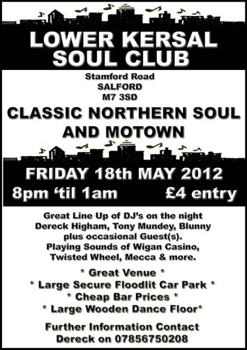 lower kersal soul club - friday 18th may 2012