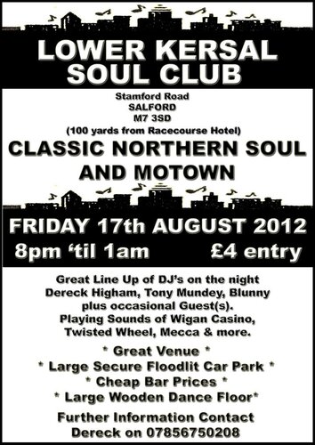 lower kersal soul club - friday 17th august 2012