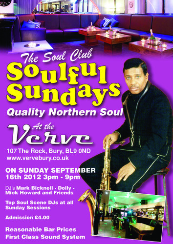 the soul club soulful sundays the verve bury sunday september 16th 2012