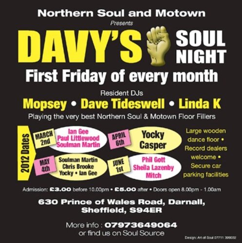 davys soul night 1st friday of every month