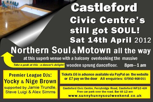 northern soul & motown at castleford civic centre-sat 14th april 2012