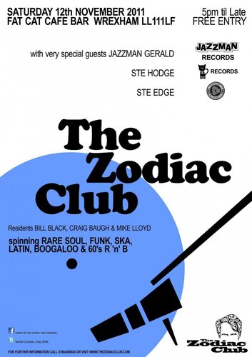 zodiac club wrexham 2nd birthday with jazzman gerald! saturday 12/11/11