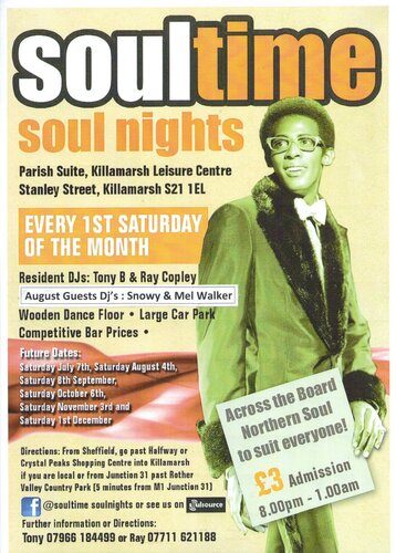 sheffield soultime soul night  -  saturday august 4th