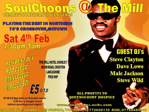 soulchoons @ the mill  charity soul events (sat 4th feb 2012)