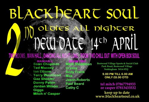 blackhearts soul oldies all nighter .. 14th april 2012