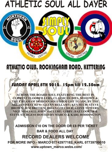 athletic soul all dayer, sunday 8th april 2012