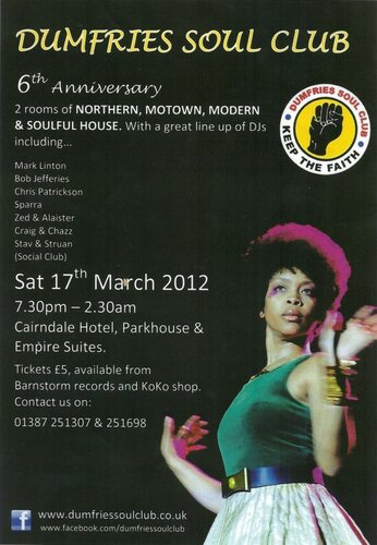 dumfries soul club - 6th anniversary event - march 17th 2012