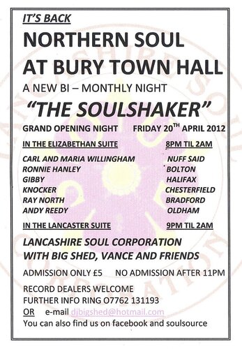 the soulshaker", bury town hall