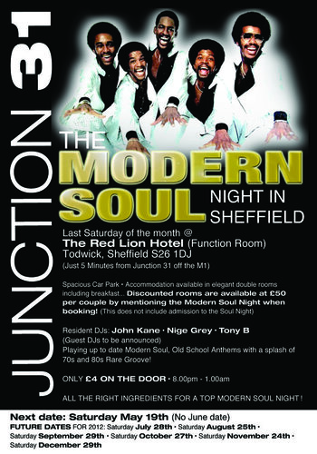 junction 31 / sheffields modern soul night !! this sat 19th may !!