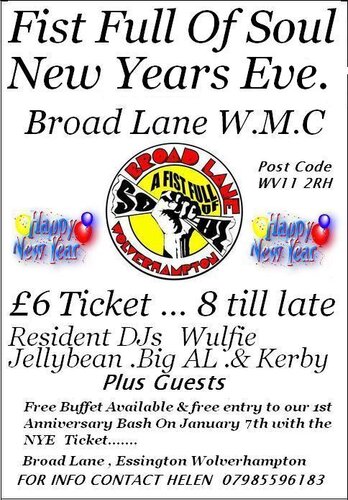 fist full of soul new year's eve party sat 31st december