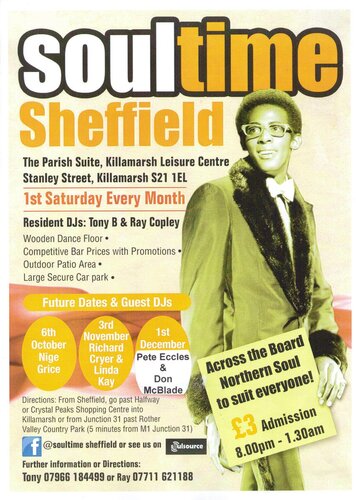 soultime - sheffield - saturday 1st december - pete eccles & don mcblade