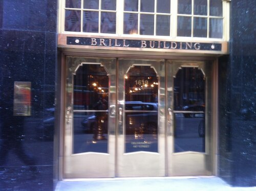 the doorway to the brill building