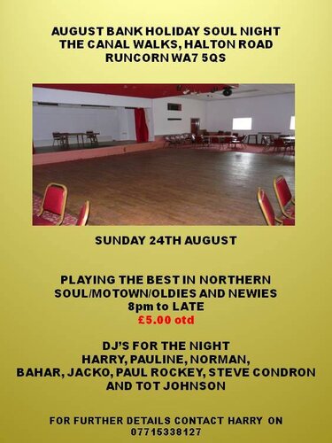 august bank holiday soul night