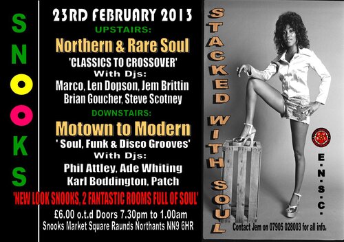 snooks stacked with soul! feb 23rd 2013