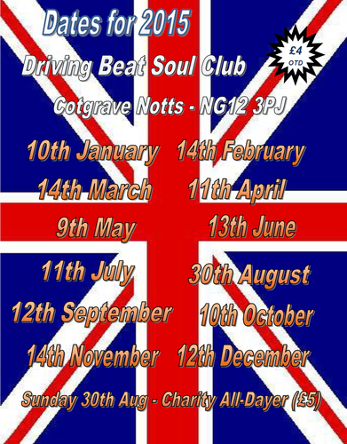 cotgrave notts - dbsc dates for 2015