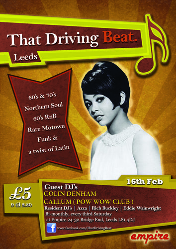 that driving beat, leeds 16th feb  *possibly last one
