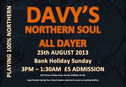 davys all dayer, bank holidday special 25th august 2013