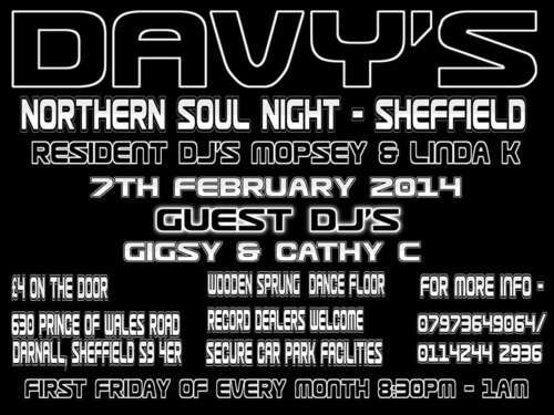 davy's northern soul night 7th february 2014