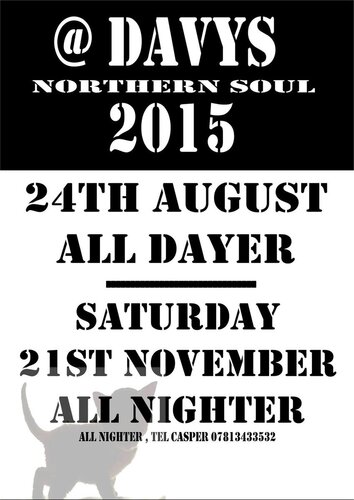 davy's future dates for your diary