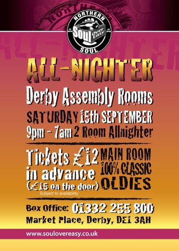 derby assembly rooms allnighter 15th september
