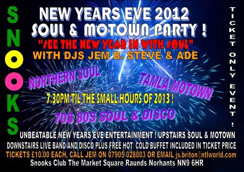 snooks new years eve soul & motown party