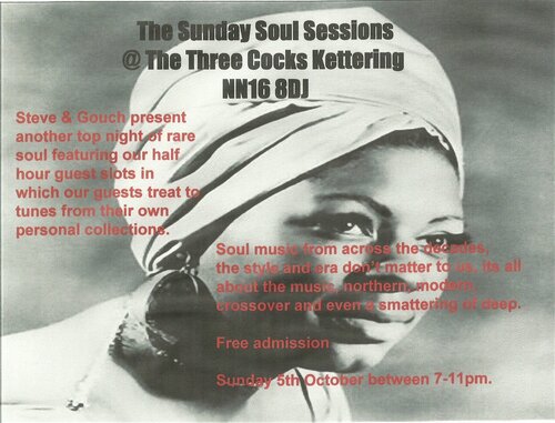 sunday soul sessions 4, kettering 5th october
