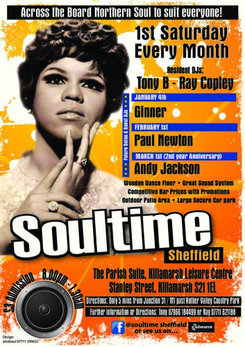 soultime sheffield's 2nd anniversary - guest dj - andy jackson - 1st march 2014 - free complmentary cd