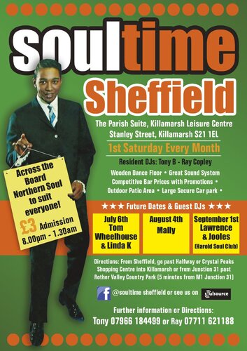 sheffield's soultime - saturday 6th july