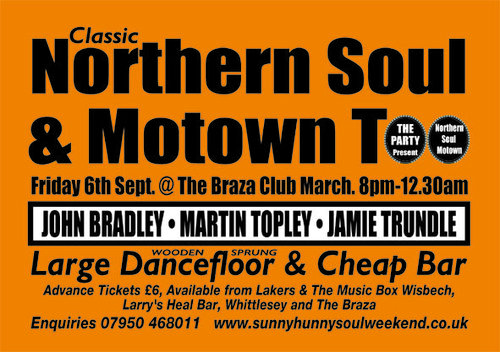 march braza club classic soul & motown night, friday september 6th 2013