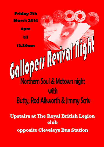 thornton-cleveleys-7th march-gallopers revival night