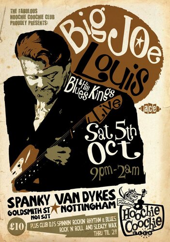 the fabulous hoochie coochie club (nottingham) presents big joe louis & the blues kings live sat 5th oct 2013