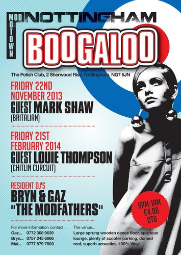 new mod and motown night in nottingham starting friday 22nd november