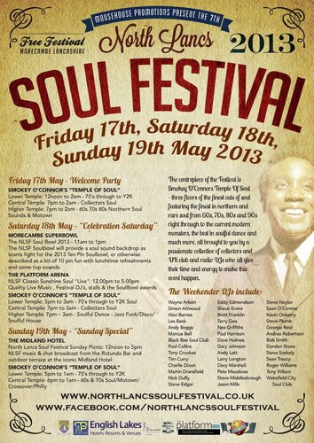 north lancs soul festival 2013 flyer