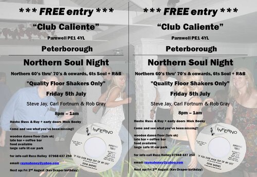caliente friday 5th july 2013 - free entry - peterborough