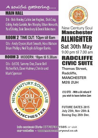 new century soul manchester allnighter 30th may