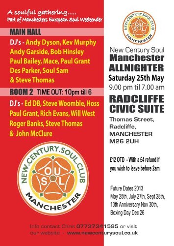 new century soul manchester allniter sat 25th may