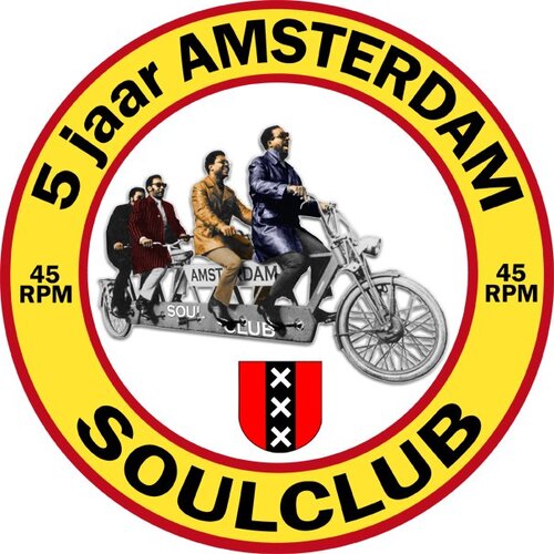 amsterdam soul club 5th anniversary badge