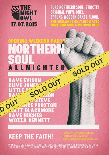 northern soul allnighter, opening night of the night owl